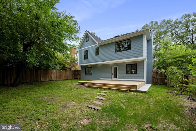 7214 16th Ave, Takoma Park, MD 20912 - back of house featuring a fenced backyard and a wooden deck