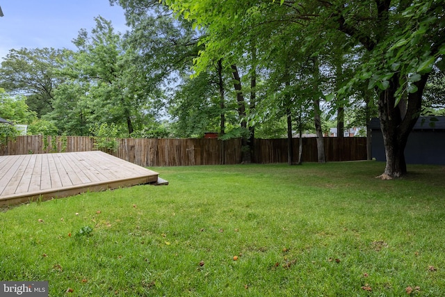 7214 16th Ave, Takoma Park, MD 20912 - fenced backyard with a wooden deck