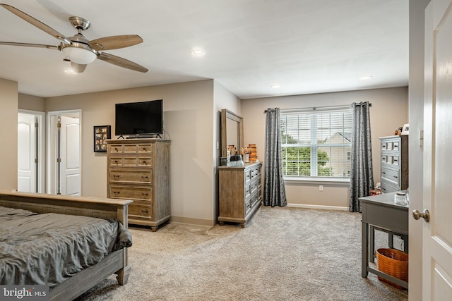 15 Boraten Cir, Royersford, PA 19468 - bedroom with light carpet, recessed lighting, and a ceiling fan