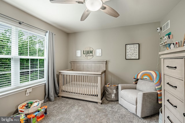 15 Boraten Cir, Royersford, PA 19468 - bedroom featuring a nursery area, carpet floors, and ceiling fan