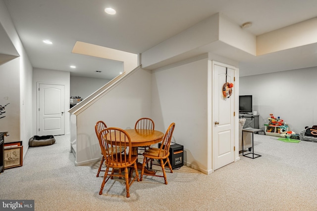 15 Boraten Cir, Royersford, PA 19468 - carpeted dining space with recessed lighting and stairs