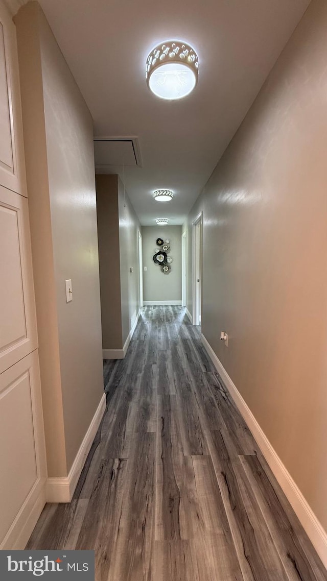 104 Lake Front Dr, Dover, DE 19904 - corridor featuring attic access and wood finished floors