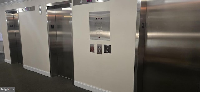 6100 Westchester Park Dr Unit 520, College Park, MD 20740 - elevator featuring baseboards