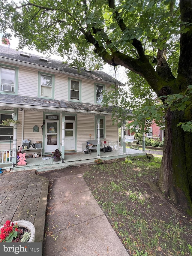 2151 Spinnerstown Rd, Quakertown, PA 18951 - view of front of house featuring covered porch and cooling unit