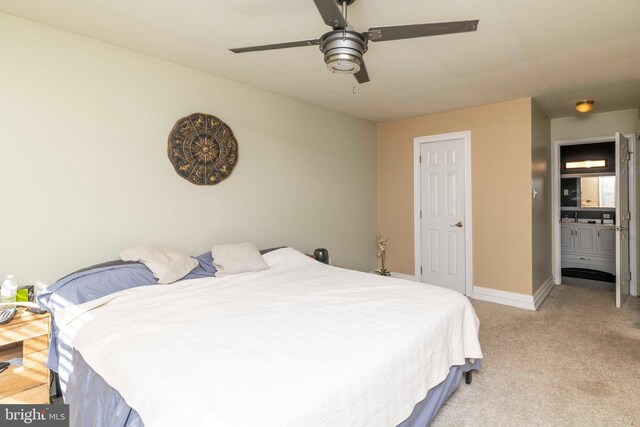 5960 Captain Milton E Major Ave, Bensalem, PA 19020 - bedroom featuring light carpet and a ceiling fan