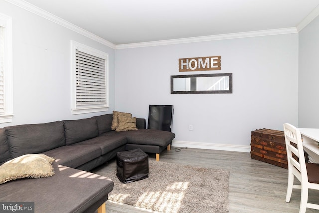 5960 Captain Milton E Major Ave, Bensalem, PA 19020 - living room with wood finished floors and crown molding