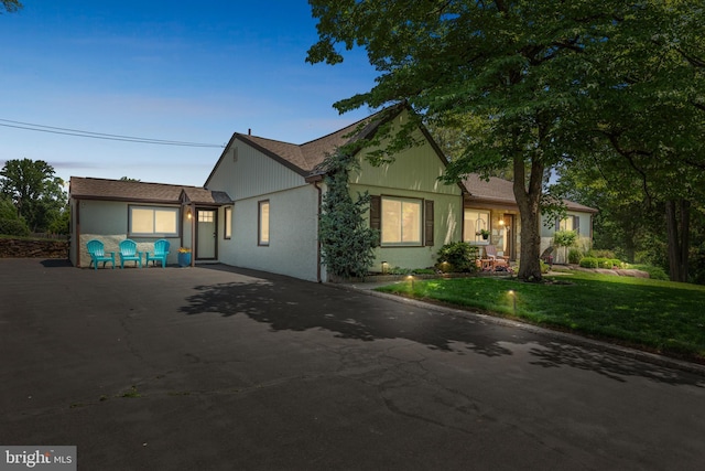 22 Indian Path Ln, Feasterville Trevose, PA 19053 - ranch-style house featuring a front lawn and asphalt driveway