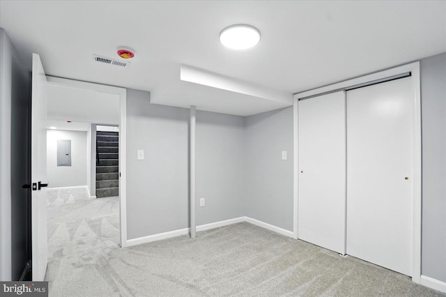 2011 Englewood Ave, Baltimore, MD 21207 - unfurnished bedroom featuring carpet floors, electric panel, and a closet