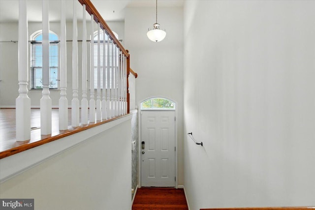 7003 Dannfield Ct, Glen Burnie, MD 21060 - stairway featuring wood finished floors