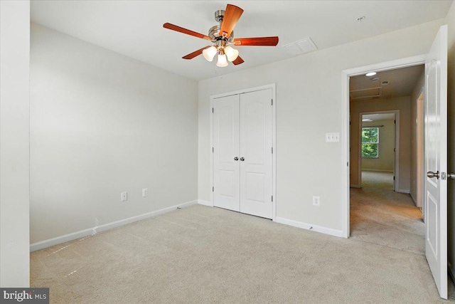 7003 Dannfield Ct, Glen Burnie, MD 21060 - unfurnished bedroom featuring carpet floors, attic access, a closet, and ceiling fan