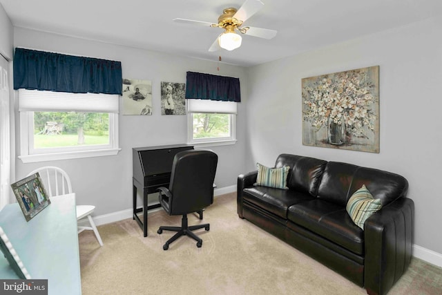 125 Christine Dr, Downingtown, PA 19335 - office area with carpet and ceiling fan