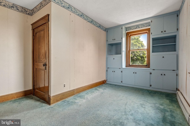 505 S Main St, Red Lion, PA 17356 - carpeted spare room with a baseboard radiator and wallpapered walls