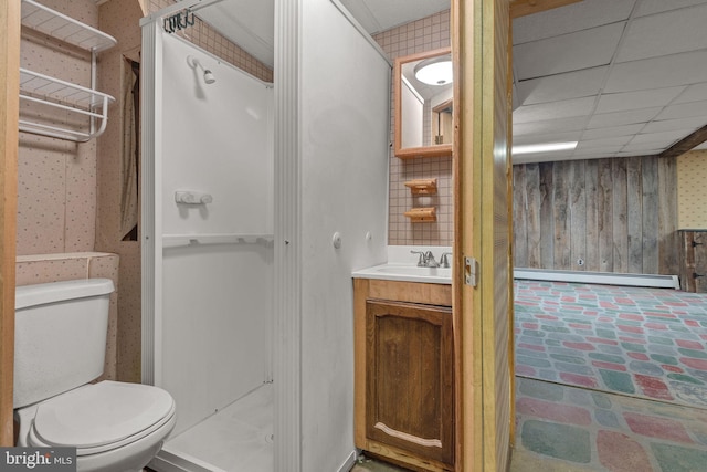 505 S Main St, Red Lion, PA 17356 - full bathroom with baseboard heating, vanity, and a shower