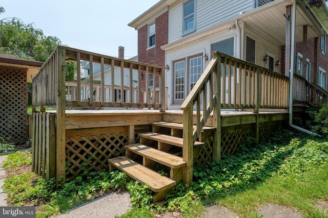505 S Main St, Red Lion, PA 17356 - wooden terrace with stairway