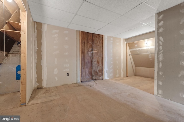 505 S Main St, Red Lion, PA 17356 - unfinished below grade area with a drop ceiling