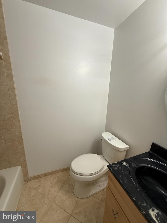 2133 Freda Dr, Vienna, VA 22181 - full bathroom with vanity, a bath, tile patterned flooring, and a shower