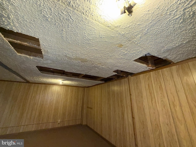 2133 Freda Dr, Vienna, VA 22181 - detailed view of wooden walls and a textured ceiling