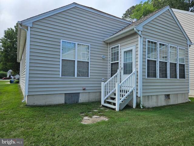 11 Alexandria Ct, Ocean Pines, MD 21811 - rear view of property with entry steps and a yard