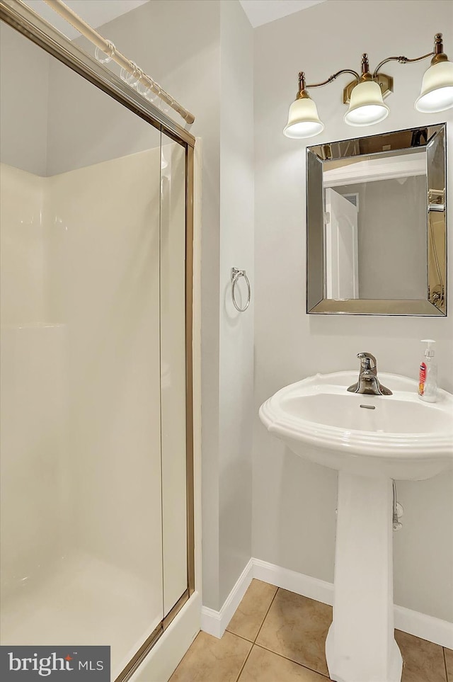 183 Mill Rd, Chambersburg, PA 17201 - full bathroom with a shower stall and tile patterned flooring
