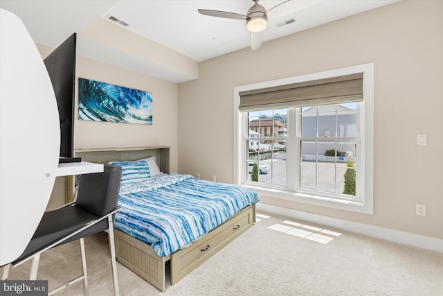 220 25th St Unit D, Ocean City, MD 21842 - carpeted bedroom featuring a ceiling fan and baseboards