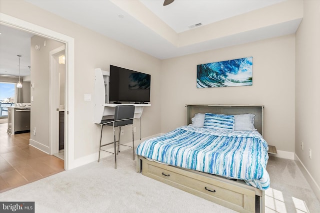 220 25th St Unit D, Ocean City, MD 21842 - bedroom featuring carpet and a ceiling fan