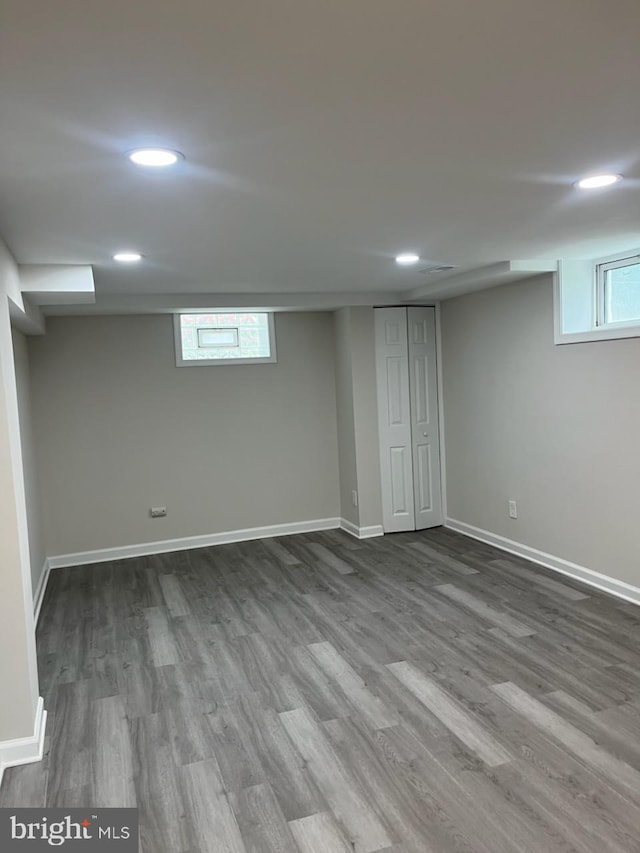 5511 Wesley Ave, Baltimore, MD 21207 - basement featuring wood finished floors and recessed lighting