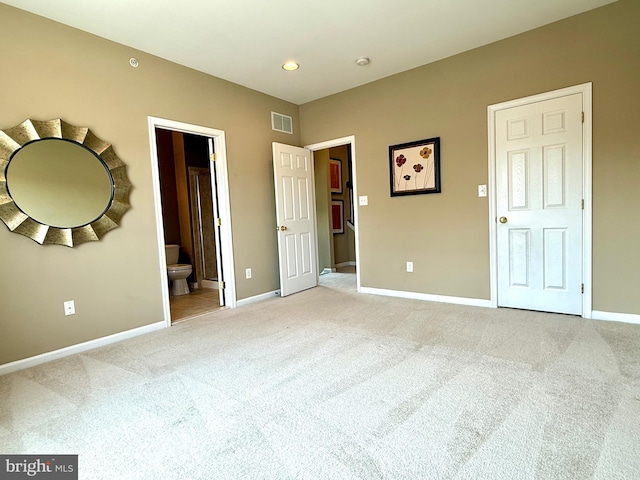 331 Lenape Way, Claymont, DE 19703 - unfurnished bedroom featuring light colored carpet, recessed lighting, and ensuite bathroom