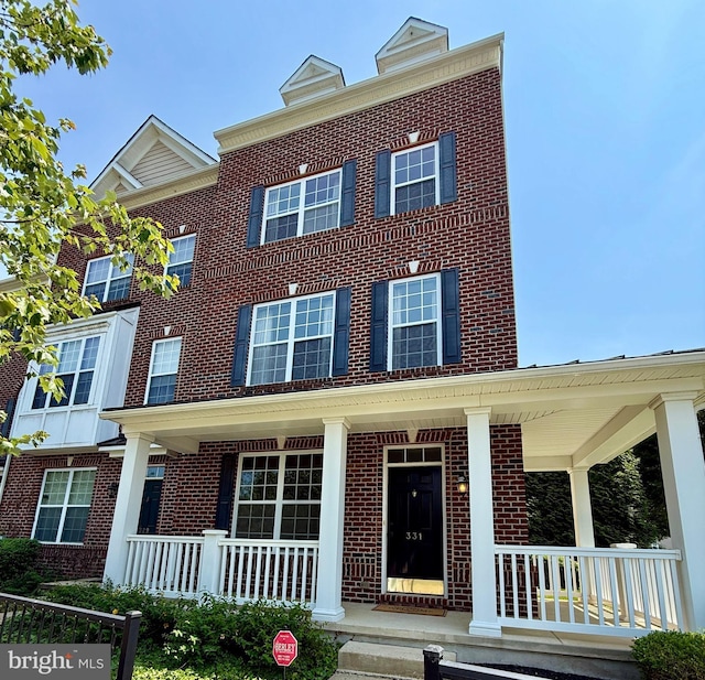 331 Lenape Way, Claymont, DE 19703 - view of front facade with covered porch and brick siding