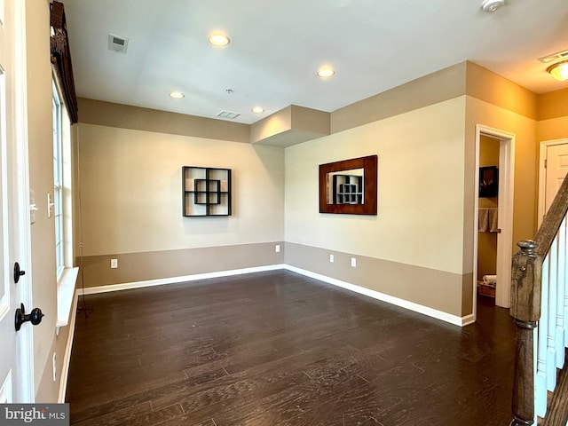 331 Lenape Way, Claymont, DE 19703 - spare room with dark wood-style flooring and recessed lighting