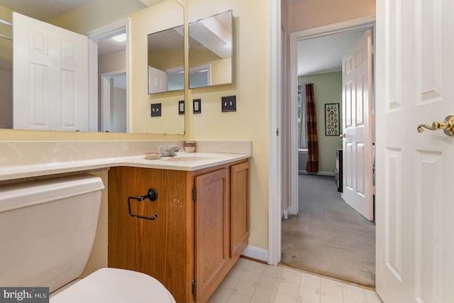 3318 Cheverly Ct, Abingdon, MD 21009 - half bathroom with vanity and baseboards