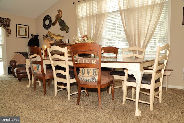 146 Skyline Dr, New Holland, PA 17557 - carpeted dining area with vaulted ceiling