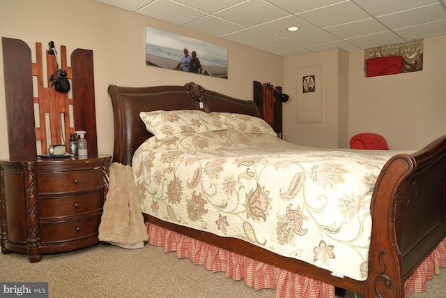 146 Skyline Dr, New Holland, PA 17557 - carpeted bedroom featuring a drop ceiling and recessed lighting