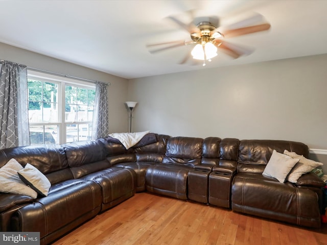 6 Thompson Ct, Boonsboro, MD 21713 - living area featuring ceiling fan and light wood-style floors