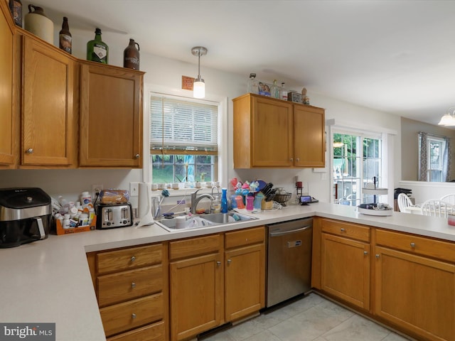 6 Thompson Ct, Boonsboro, MD 21713 - kitchen featuring dishwasher, light countertops, and healthy amount of natural light