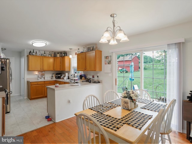 6 Thompson Ct, Boonsboro, MD 21713 - dining room featuring a chandelier and light wood finished floors