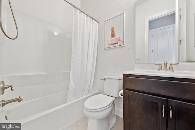 688 Appaloosa Rd, Downingtown, PA 19335 - bathroom featuring vanity, shower / tub combo with curtain, and tile patterned floors