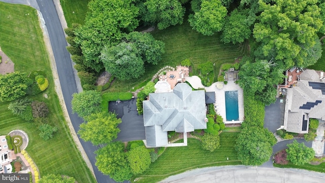 10757 Terkes Vw, Great Falls, VA 22066 - aerial overview of property's location featuring a pool area