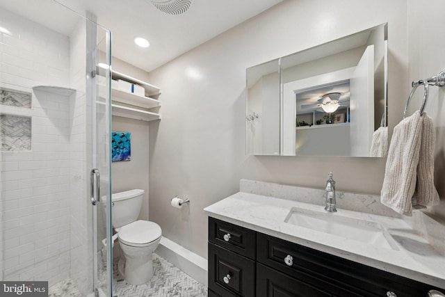 636 N Alfred St, Alexandria, VA 22314 - bathroom with vanity and a shower stall