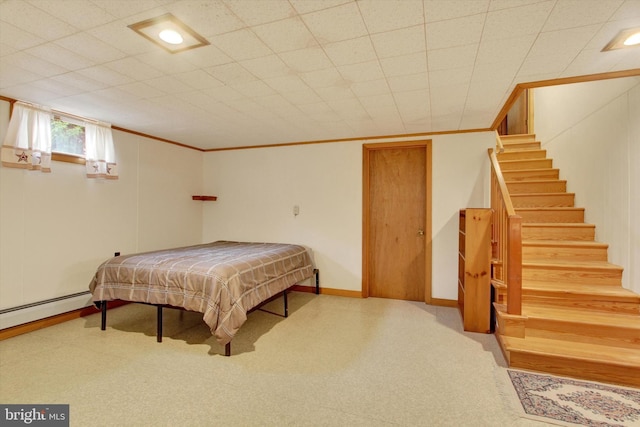 401 Jacobs St, East Berlin, PA 17316 - bedroom featuring crown molding and baseboard heating