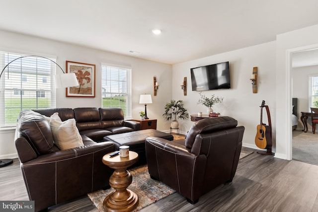 9 American Ave, Carlisle, PA 17013 - living room with wood finished floors and recessed lighting