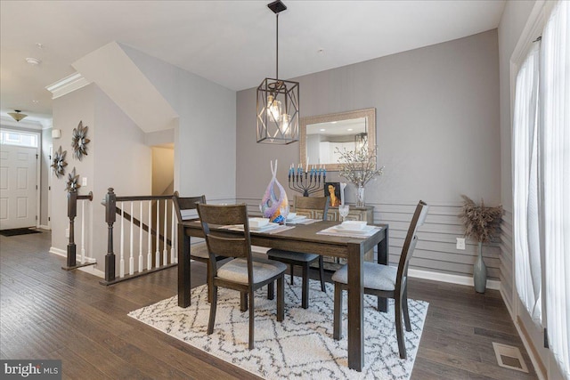 260 Grace Ln, Harleysville, PA 19438 - dining room featuring wood finished floors and a chandelier