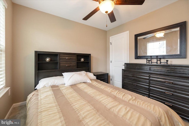 260 Grace Ln, Harleysville, PA 19438 - carpeted bedroom with baseboards and a ceiling fan