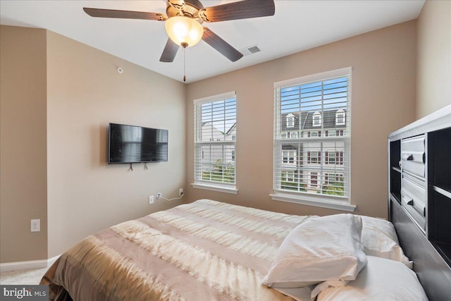 260 Grace Ln, Harleysville, PA 19438 - carpeted bedroom featuring baseboards and a ceiling fan