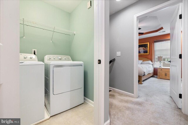 260 Grace Ln, Harleysville, PA 19438 - laundry room featuring washer and clothes dryer and carpet