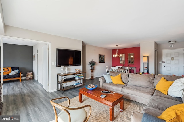 8370 Greensboro Dr Unit 1011, Mclean, VA 22102 - living room with a chandelier and wood finished floors