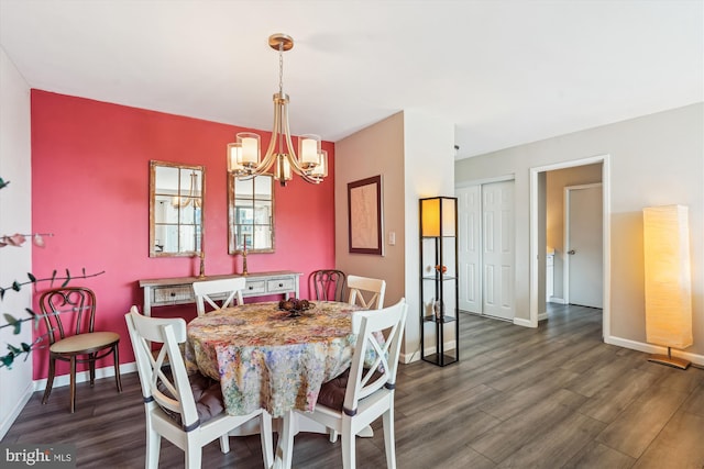 8370 Greensboro Dr Unit 1011, Mclean, VA 22102 - dining space with dark wood-type flooring and a chandelier