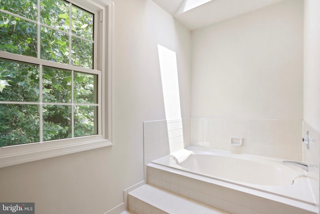 15108 Plum Tree Way, Bowie, MD 20721 - bathroom featuring a garden tub and plenty of natural light