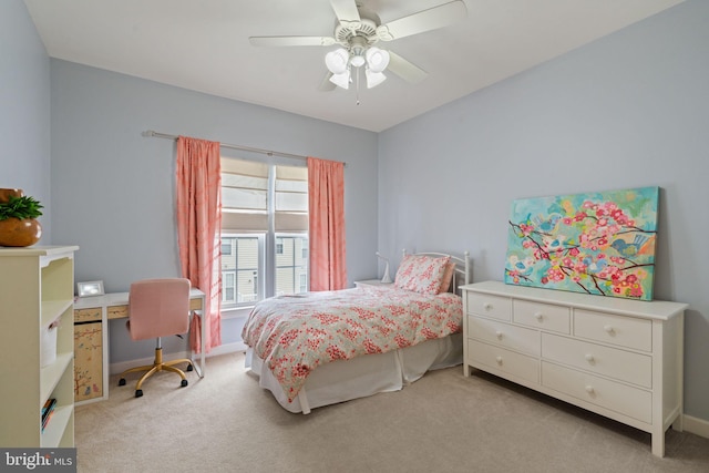 15196 Lancashire Dr, Woodbridge, VA 22191 - bedroom with light carpet and a ceiling fan