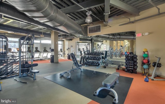 15196 Lancashire Dr, Woodbridge, VA 22191 - exercise room with plenty of natural light