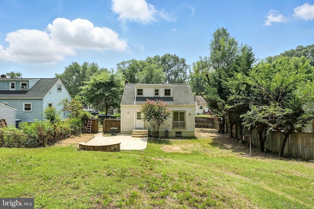 1418 D St, Woodbridge, VA 22191 - rear view of house with a patio area, roof with shingles, and entry steps